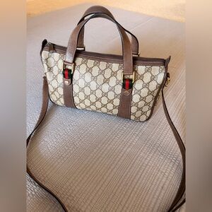 Vintage rare and unique Gucci Brown Monogram Crossbody/Shoulder Bag
